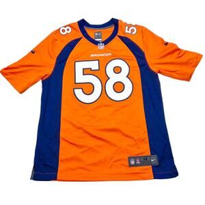Denver Broncos Von Miller #58 Jersey Men Medium Nike On Field Home NFL Orange